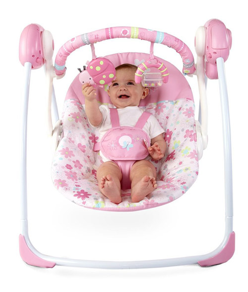 Baby Swing W/Toy Bar Red