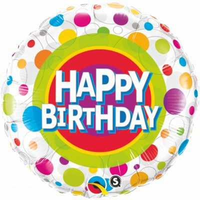 Happy Birthday-Color Dots