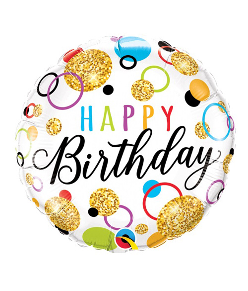 Happy Birthday - Glitter Dots