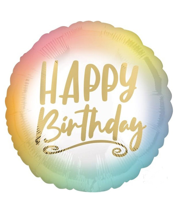 Happy Birthday - Ombre and Gold