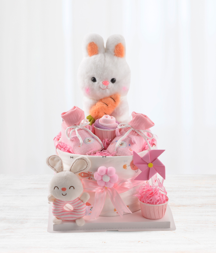 Diaper Cake-Rabbit with Carrot
