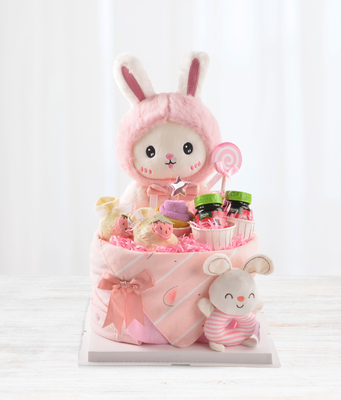Diaper Cake - Rabbit Pink