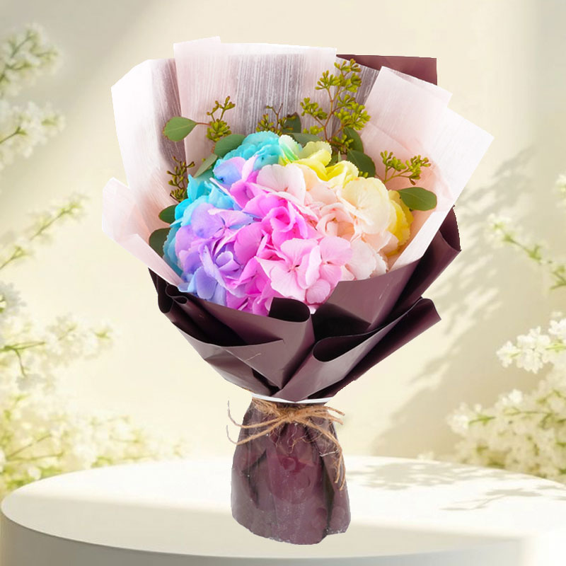 Hydrangea Bouquet: Rainbow Wishes