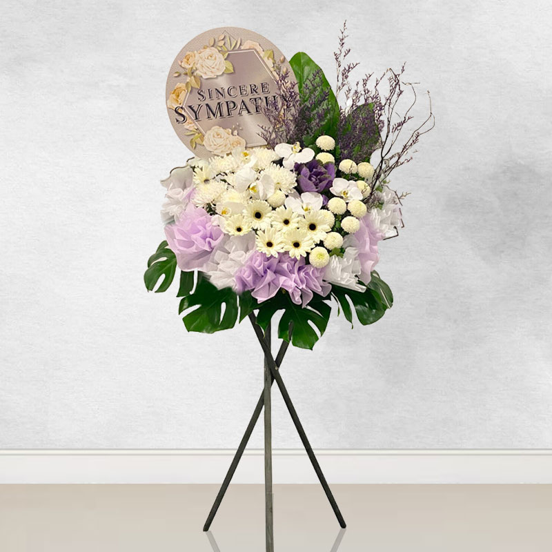Condolence Flower: Purple Elegance