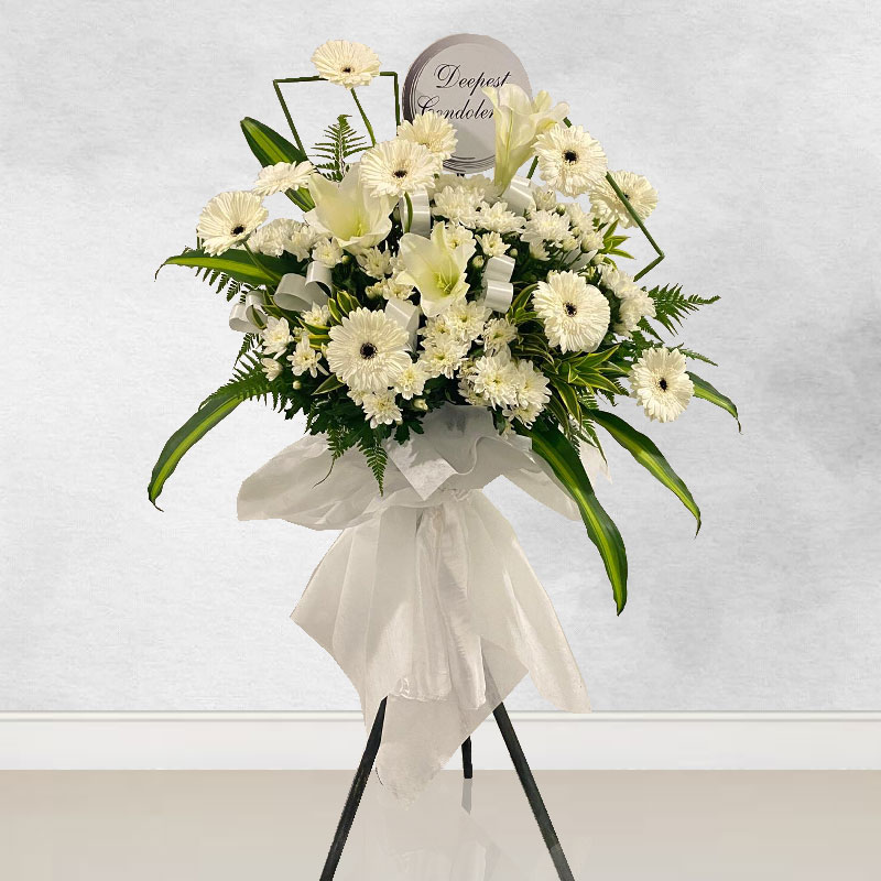 Condolence Flower: Whispers Of White