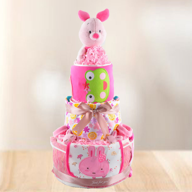 Diaper Cake - Baby Piglet