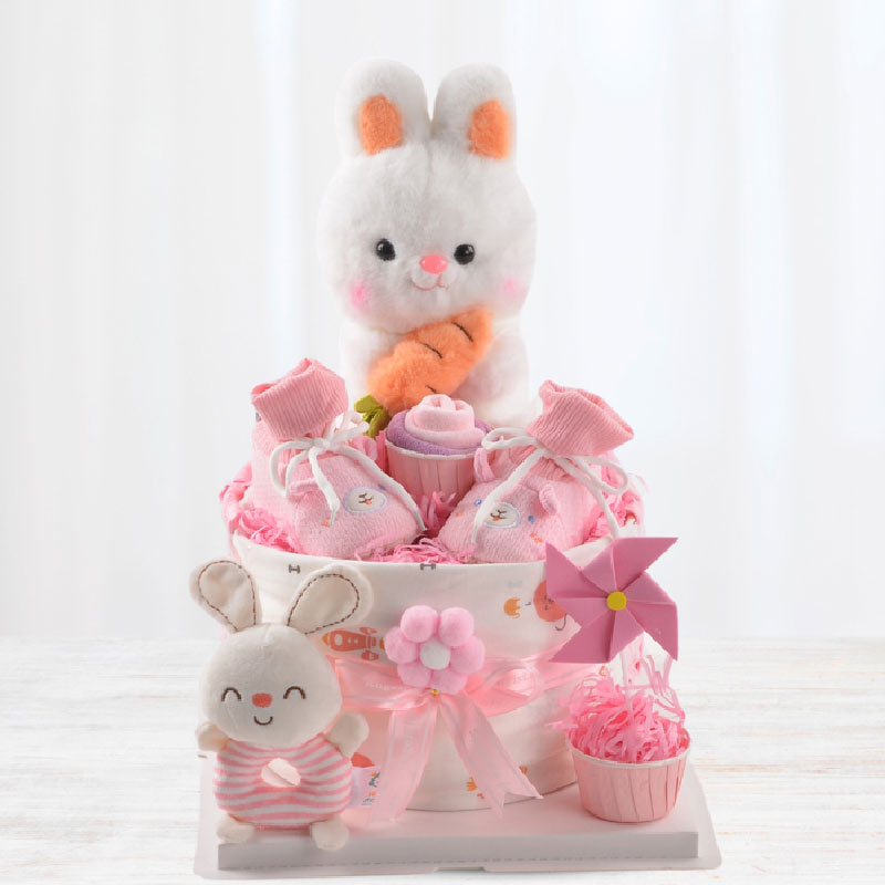 Diaper Cake-Rabbit with Carrot