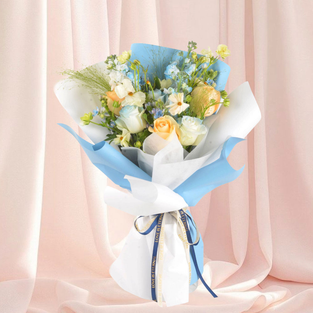 Blue Flowers Bouquet: Skyscape Blooms