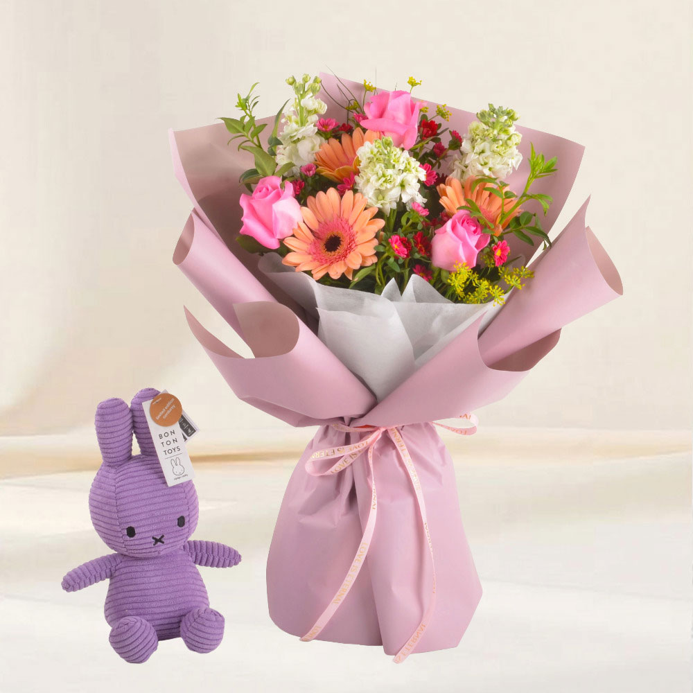 Miffy and Flowers: Lilac Miffy