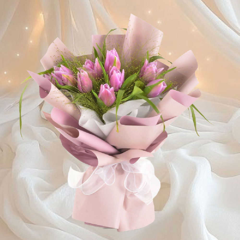 Bouquet: Purple Tulip Garden