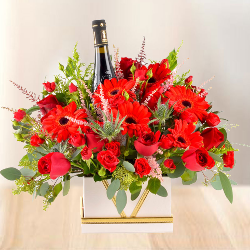 Birthday Flower: Crown of Roses & Wine