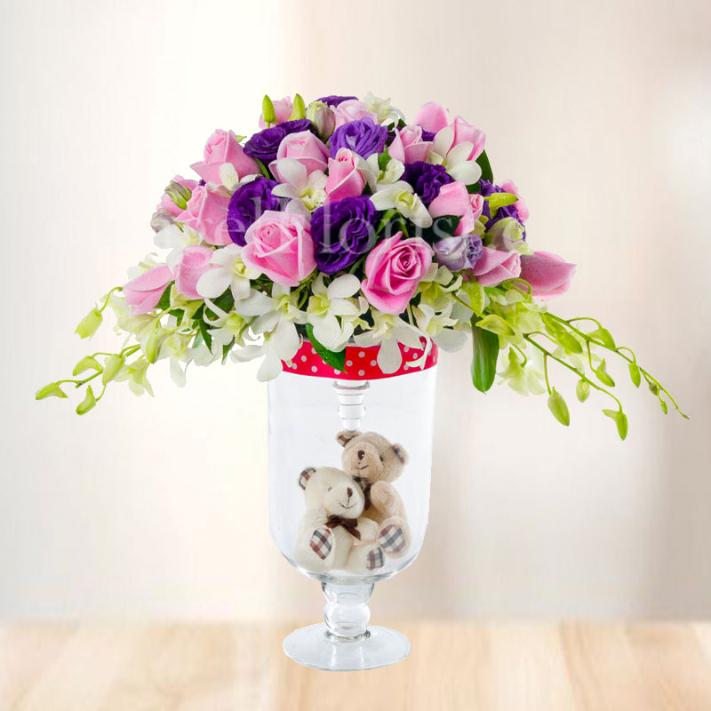 Happy Birthday Flowers: Crystal